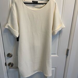 Marciano White Textured T-Shirt Dress